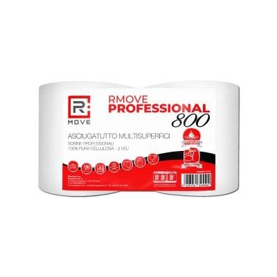 RMOVE BOBINA DOPPIA PROFESSIONALE 800 2 VELI PURA CELLULOSA