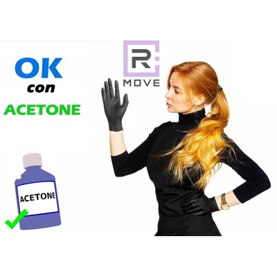 RMOVE 1CONF. DA 200PZ - GUANTI NITRILE NERO USO MEDICO SENZA POLVERE